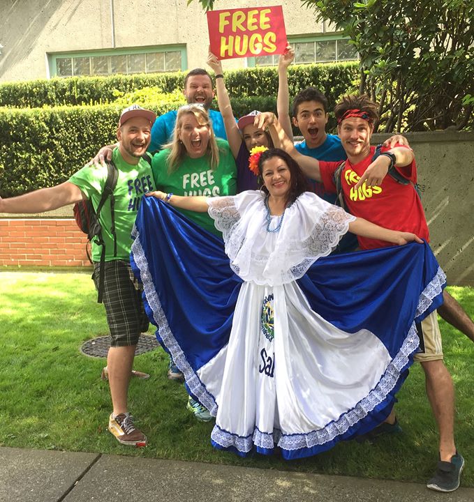 Free Hugs at the Beach Ave Parade! (Vancouver, BC)